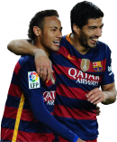 Neymar & Luis Suarez football render