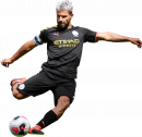 Sergio Aguero football render