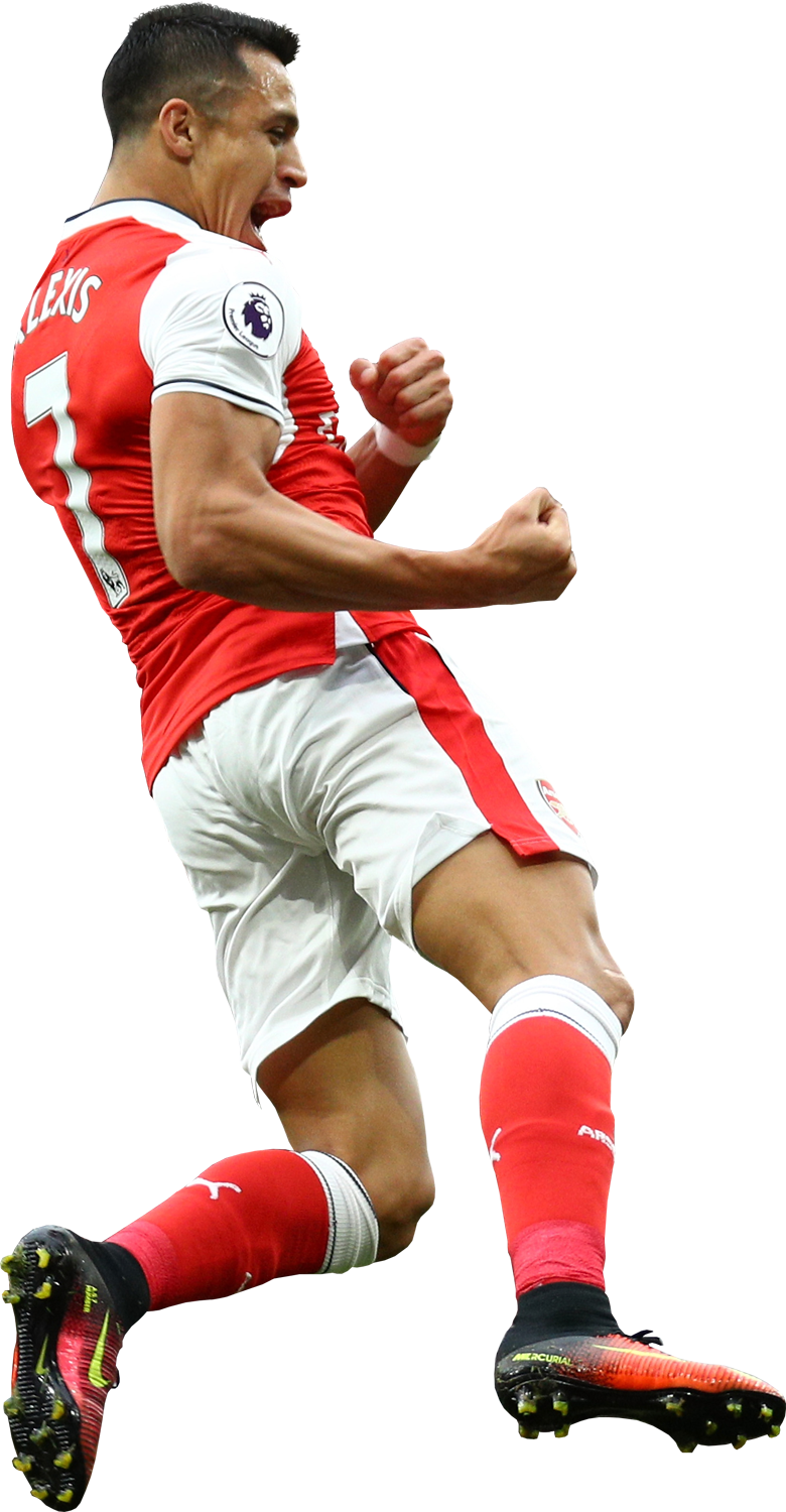 Alexis Sanchez Arsenal football render - FootyRenders, image size:780x1500