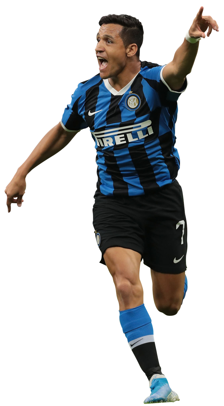 Alexis Sanchez Inter football render - FootyRenders