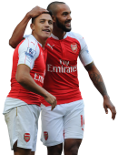 Alexis Sanchez & Theo Walcott football render