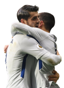 Alvaro Morata & Eden Hazard football render