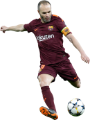 Andres Iniesta football render