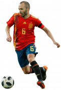 Andres Iniesta football render