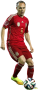 Andres Iniesta football render