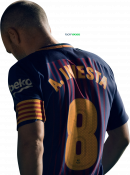 Andres Iniesta football render