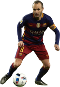 Andres Iniesta football render