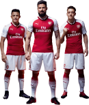 Alexis Sanchez, Olivier Giroud & Mesut Özil football render