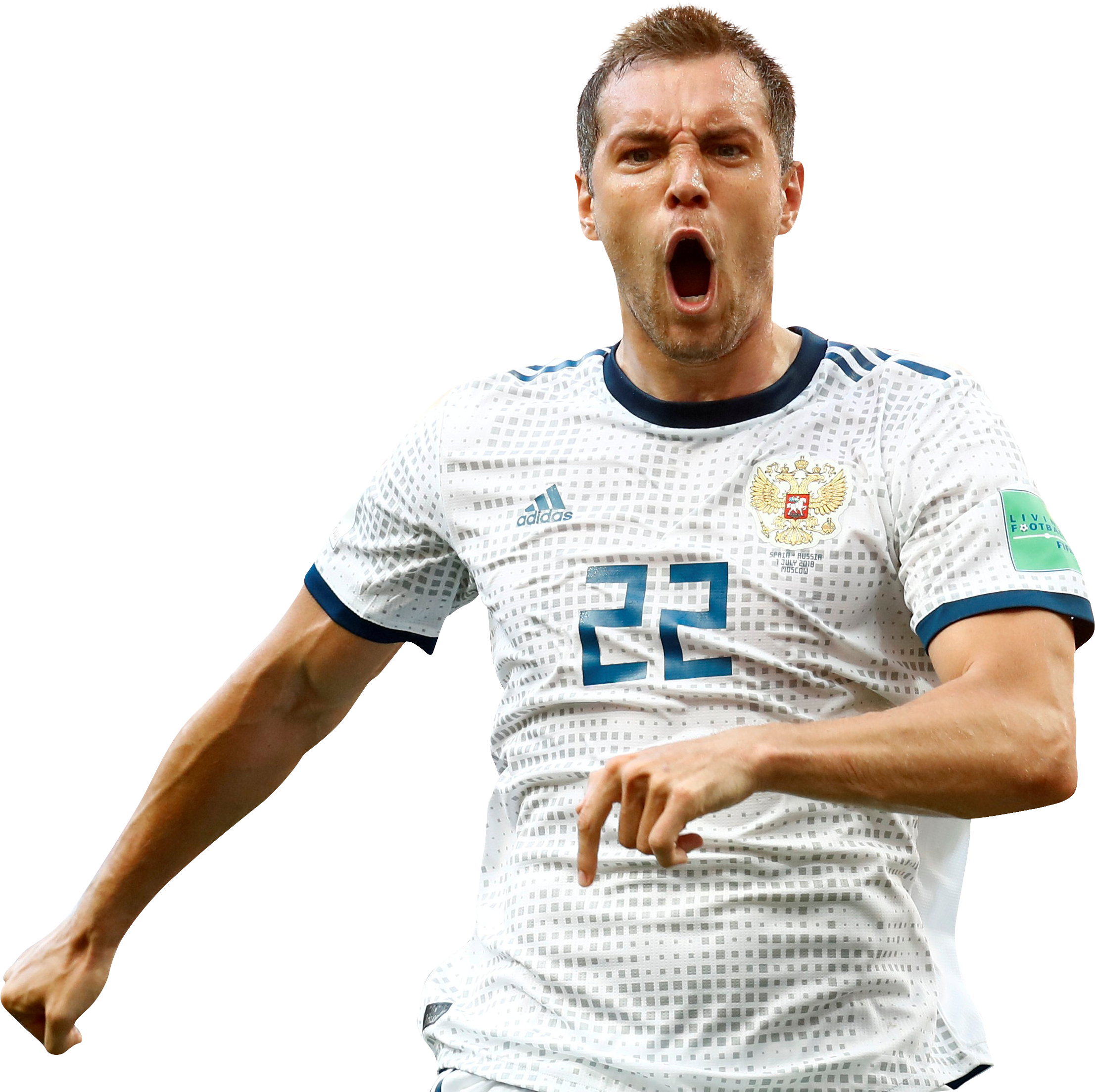 Artem Dzyuba football render - FootyRenders 