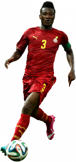 Asamoah Gyan football render - FootyRenders