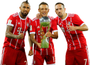 Arturo Vidal, Rafinha & Franck Ribery football render