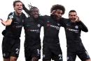 César Azpilicueta, Victor Moses, Willian & Pedro Rodríguez football render