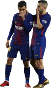 Philippe Coutinho & Jordi Alba football render