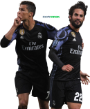 Cristiano Ronaldo & Isco football render