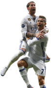 Cristiano Ronaldo & Sergio Ramos football render