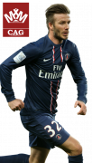 David Beckham football render