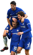 Eden Hazard, Alvaro Morata & Marcos Alonso football render