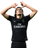 Edinson Cavani football render