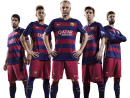 Luis Suarez, Neymar, Andres Iniesta, Lionel Messi & Gerard Piqué football render