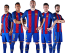 Luis Suarez, Neymar, Andres Iniesta, Lionel Messi & Gerard Piqué football render