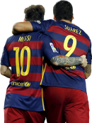 Lionel Messi & Luis Suarez football render