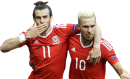 Gareth Bale & Aaron Ramsey football render