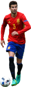 Gerard Piqué football render