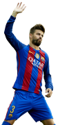 Gerard Piqué football render