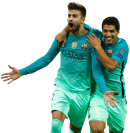 Gerard Piqué & Luis Suarez football render