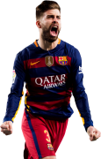 Gerard Piqué football render