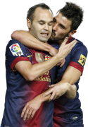 Andres Iniesta & David Villa football render