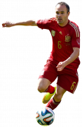 Andres Iniesta football render