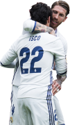 Isco & Sergio Ramos football render