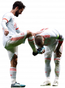 Isco & Sergio Ramos football render