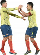 James Rodriguez & Radamel Falcao football render