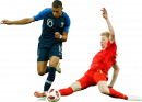 Kylian Mbappé & Kevin De Bruyne football render