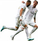 Karim Benzema & Sergio Ramos football render