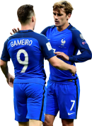 Kevin Gameiro & Antoine Griezmann football render