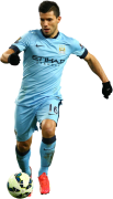 Sergio Aguero football render