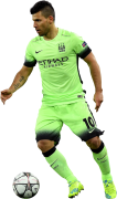 Sergio Aguero football render