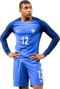 Kylian Mbappé football render