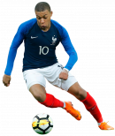 Kylian Mbappé football render