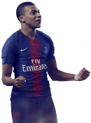 Kylian Mbappé football render