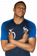 Kylian Mbappé football render