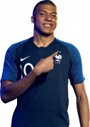 Kylian Mbappé football render