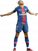 Kylian Mbappé football render