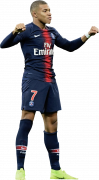 Kylian Mbappé football render