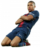 Kylian Mbappé football render