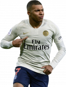 Kylian Mbappé football render