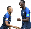 Kylian Mbappé & Paul Pogba football render